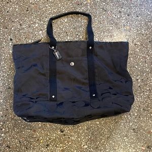 Coach Black Signature C Canvas Weekend Tote